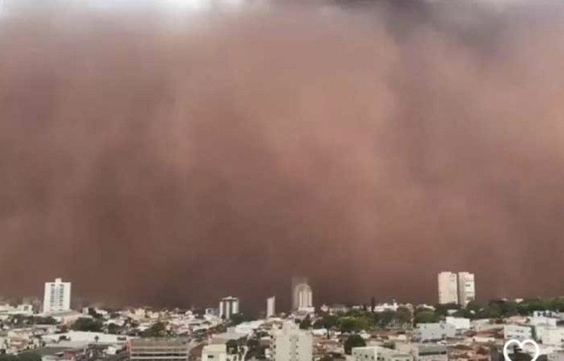 Dust and sand storms hit Brazil World Environmental Conservancy